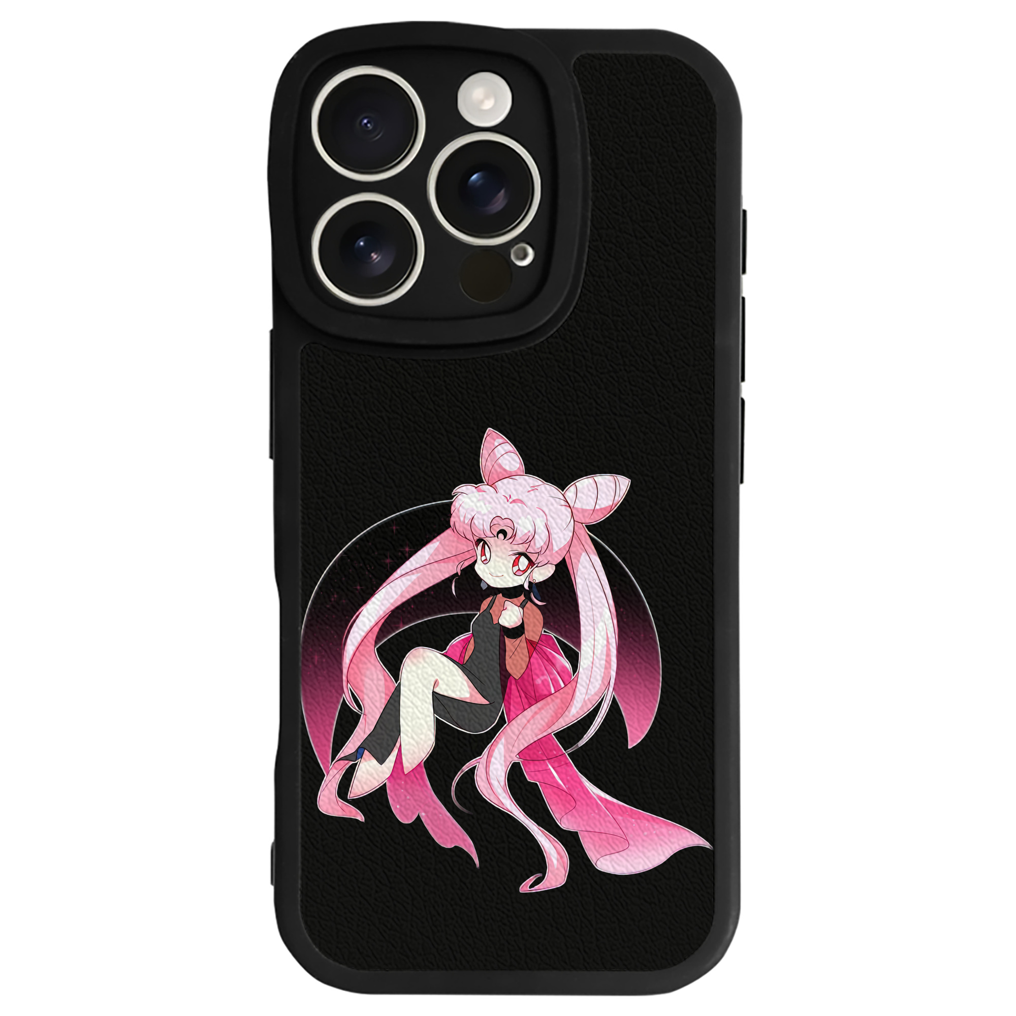 （画像用） 美少女戦士セーラームーン ちびうさ Sailor Moon Chibiusa Tsukino Usagi Small Lady Serenity 【iPhone 16シリーズ対応】シリコンスマホケース（レザー調） 材質：シリコン